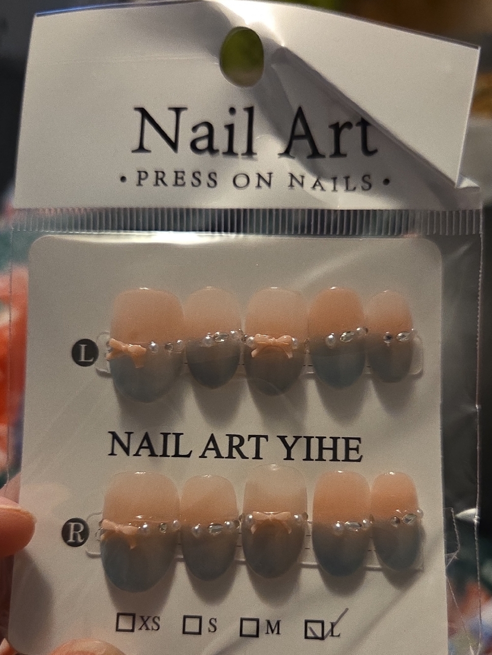 ♥️2 For $25♥️Nail Art Yihe Press-On Nails with Rhinestones Handmade